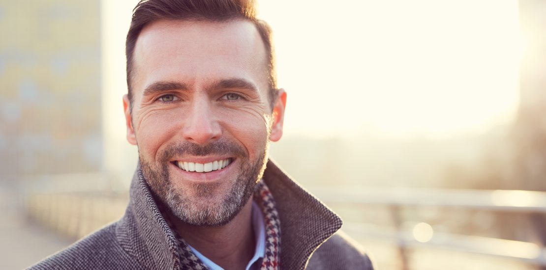 smiling man with healthy teeth