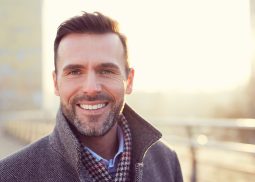 smiling man with healthy teeth