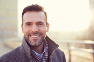 smiling man with healthy teeth