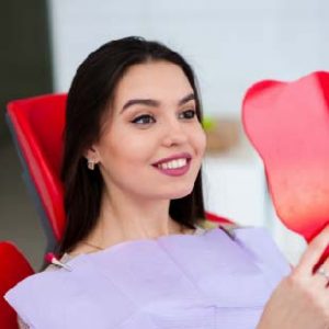 woman with healthy teeth